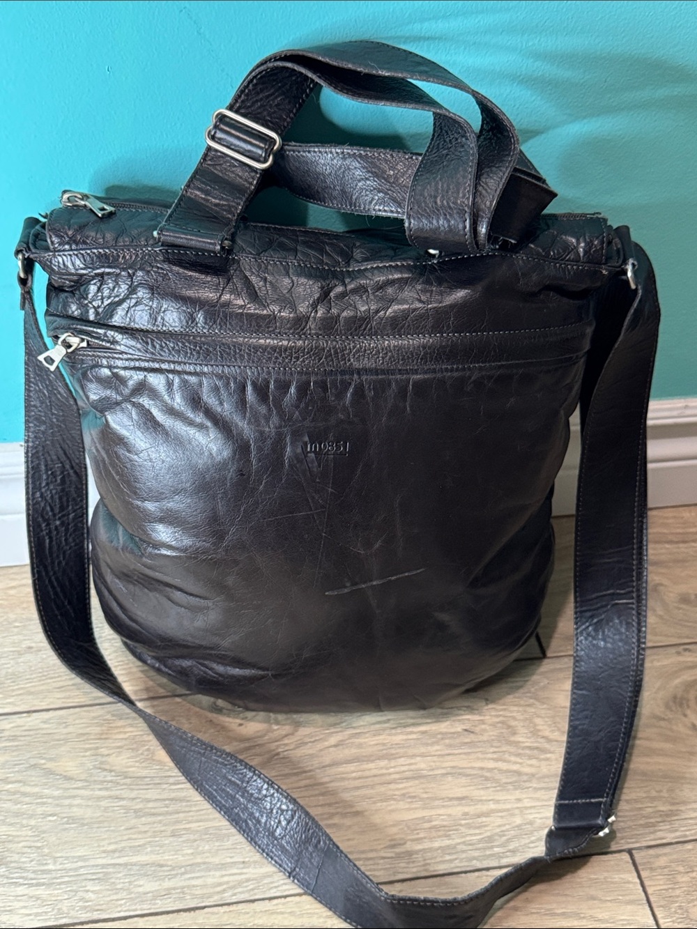 M0851 Dark Brown Leather Crossbody crossbody Bag